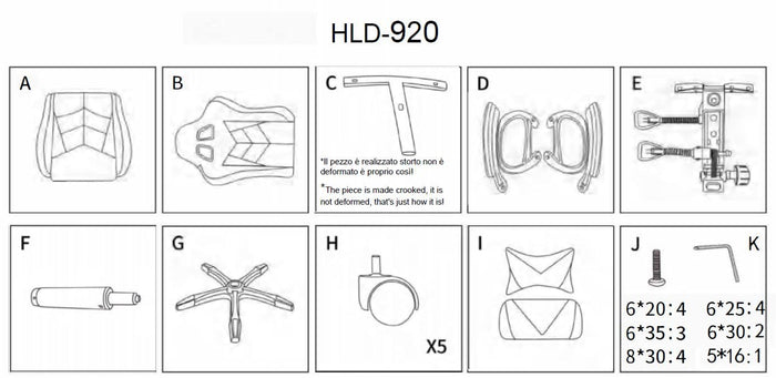 FENIXSHOP24 Sedia/Poltrona Gaming Ergonomica Reclinabile con Poggiapiedi Poggiatesta e Supporto Lombare Braccioli X Gamer da Scrivania con Ruote Girevoli HLD-920 (ROSSO)
