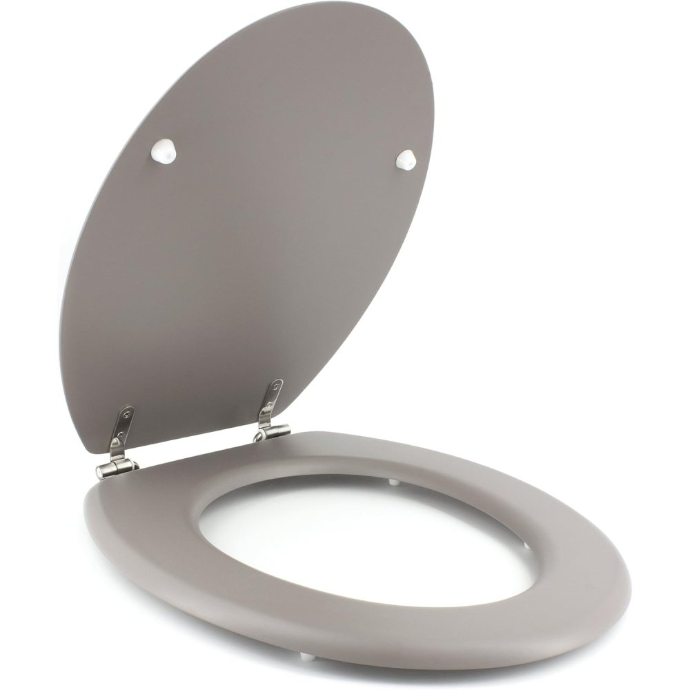 Gelco design dolce sedile wc, legno ingegnerizzato acciaio inoss