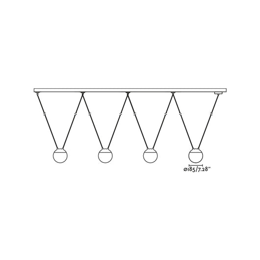 MINE GLASS SPACE 4L Sospensione bianca