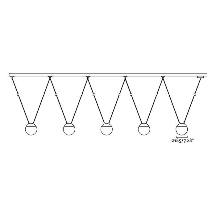 MINE GLASS SPACE 5L Sospensione bianca