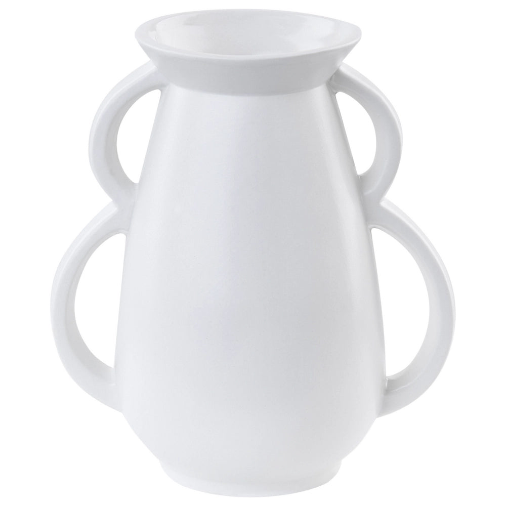 Vaso da fiori contemporaneo in porcellana con manici soggiorno camera da letto decorazioni per la casa bianco