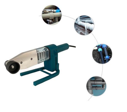 Polifusore Saldatore 1500W Salda Tubi con 6 Matrici e Stazione Saldante per Saldare Tubi in Plastica, PVC, Polipropilene 20-32mm