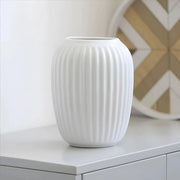 Vaso Bianco, Piccole Vasi Decorativi in Ceramica, Moderno Vaso per Fiori per Decorazione di Tavola Interna - 20 cm, Bianco