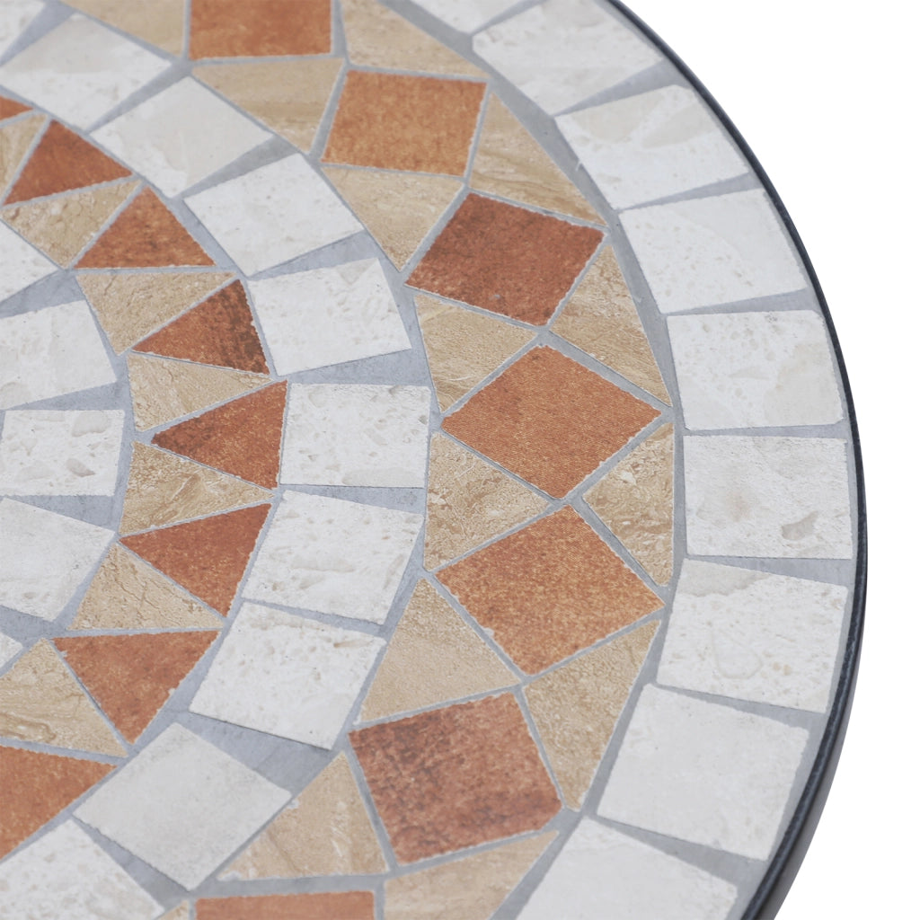 Tavolino da caff¨¨ da giardino rotondo in mosaico ceramico ¨C zephmum ¨C ¦µ60x71cm