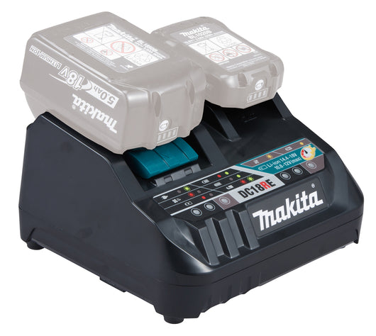 Makita 198720-9 (DC18RE) Caricatore Rapido Doppio per Batterie 12V CXT & 18V LXT