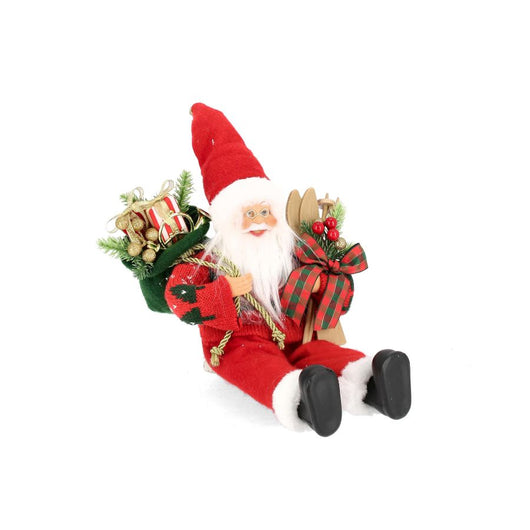 BABBO NATALE BIZZOTTO LORICK SEDUTO ROSSO 20X13X30H