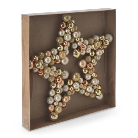 STELLA DECO NATALE  BIZZOTTO PALLINE ORO ASSO JOE D40X33H
