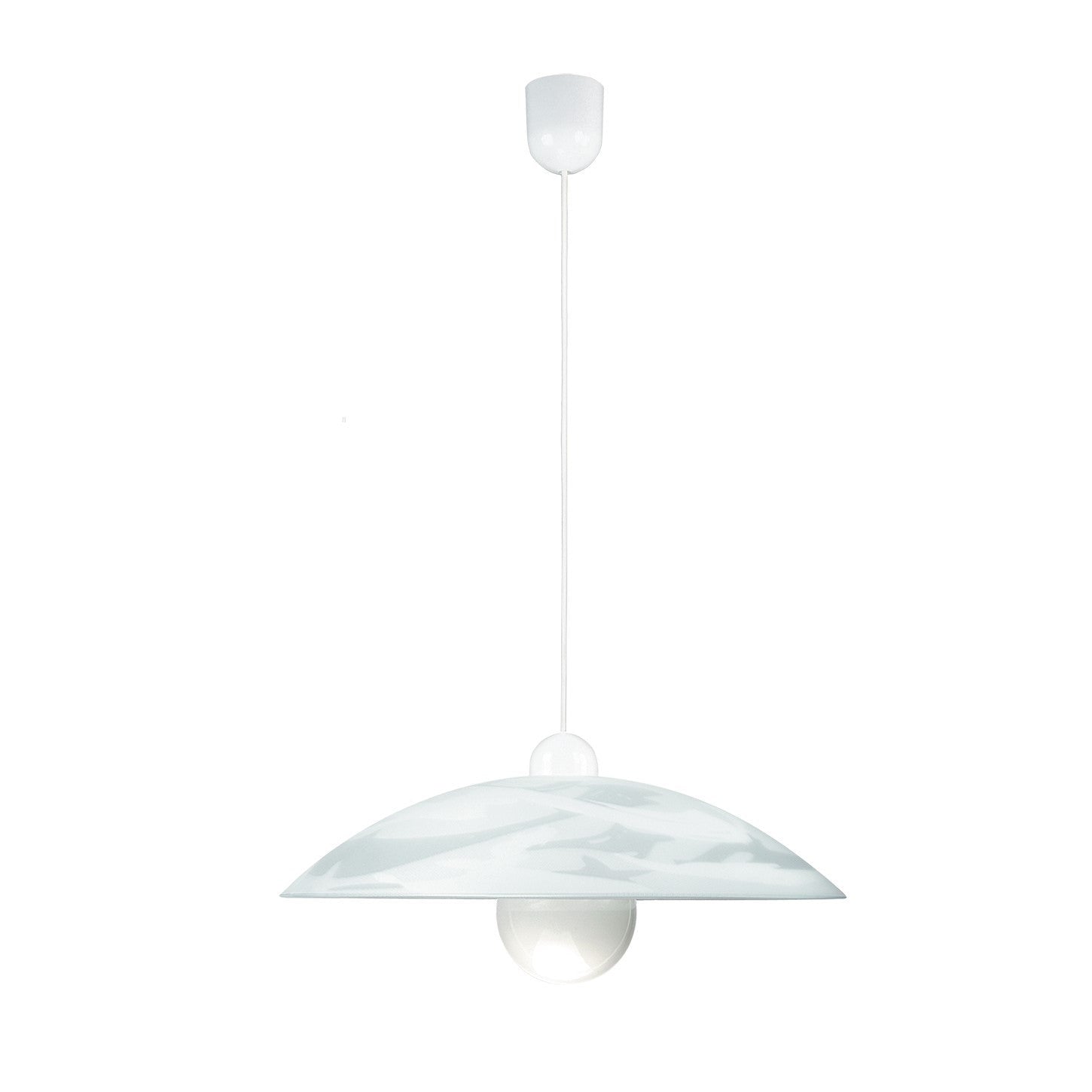 LAMPADARIO ALABASTRO E27 D.48XH120CM BIANCO.