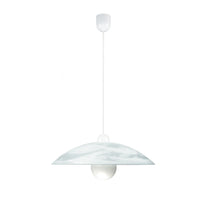 LAMPADARIO ALABASTRO E27 D.48XH120CM BIANCO.