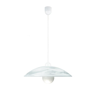 LAMPADARIO ALABASTRO E27 D.48XH120CM BIANCO.