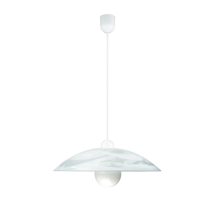 LAMPADARIO ALABASTRO E27 D.48XH120CM BIANCO.