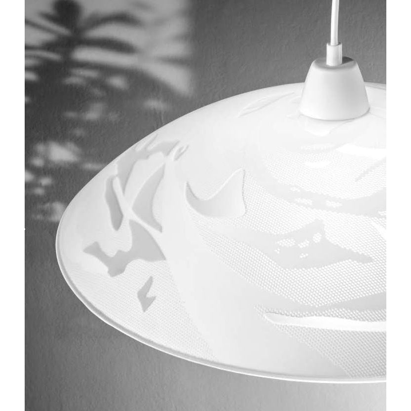 LAMPADARIO ALABASTRO E27 D.48XH120CM BIANCO.