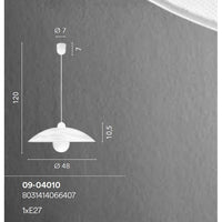 LAMPADARIO ALABASTRO E27 D.48XH120CM BIANCO.