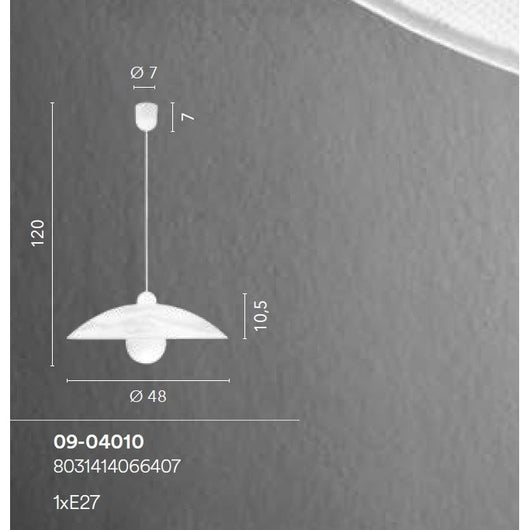 LAMPADARIO ALABASTRO E27 D.48XH120CM BIANCO.