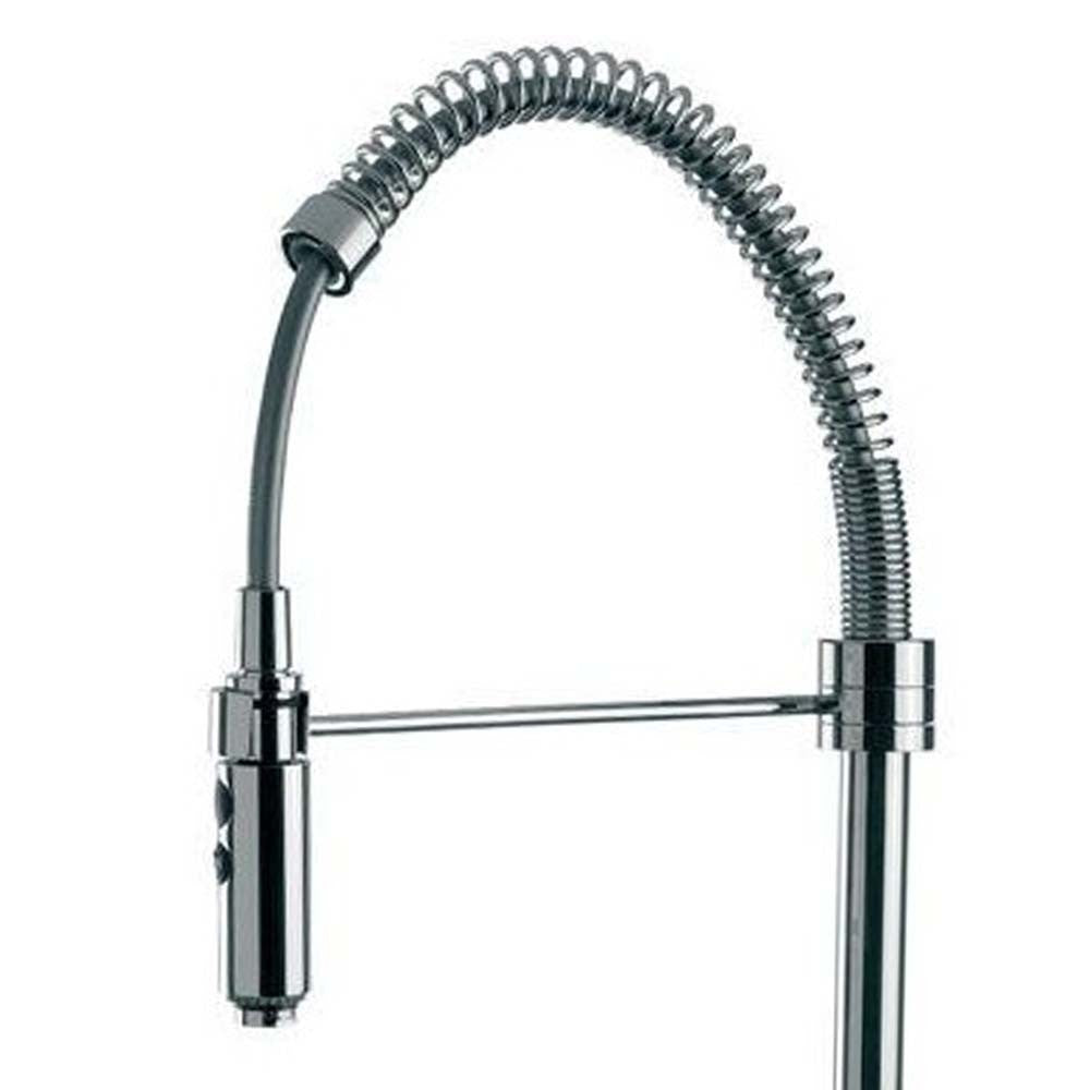 Miscelatore laterale per lavello cucina, alto, con bocca girevole, daniel rubinetterie serie suvi