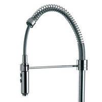 Miscelatore laterale per lavello cucina, alto, con bocca girevole, daniel rubinetterie serie suvi