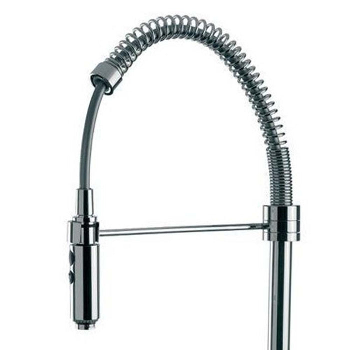 Miscelatore laterale per lavello cucina, alto, con bocca girevole, daniel rubinetterie serie suvi