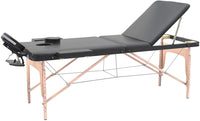 FENIXSHOP24 LETTINO MASSAGGIO PROFESSIONALE 3 ZONE,LETTINO ESTETISTA IN LEGNO DIMENSIONE XL 180 X 56 CM - LETTINI PER DA MASSAGGI PORTATILI PIEGHEVOLI COD-10