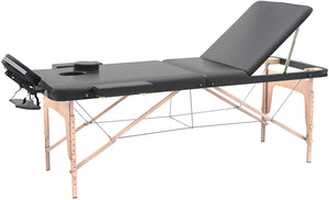 FENIXSHOP24 LETTINO MASSAGGIO PROFESSIONALE 3 ZONE,LETTINO ESTETISTA IN LEGNO DIMENSIONE XL 180 X 56 CM - LETTINI PER DA MASSAGGI PORTATILI PIEGHEVOLI COD-10