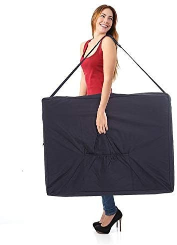 LETTINO MASSAGGIO PROFESSIONALE 2 ZONE - LETTINO MASSAGGI,LETTINO ESTETISTA FISIOTERAPIA,TATTOO, IN LEGNO PORTATILE RICHIUDIBILE (BLU)