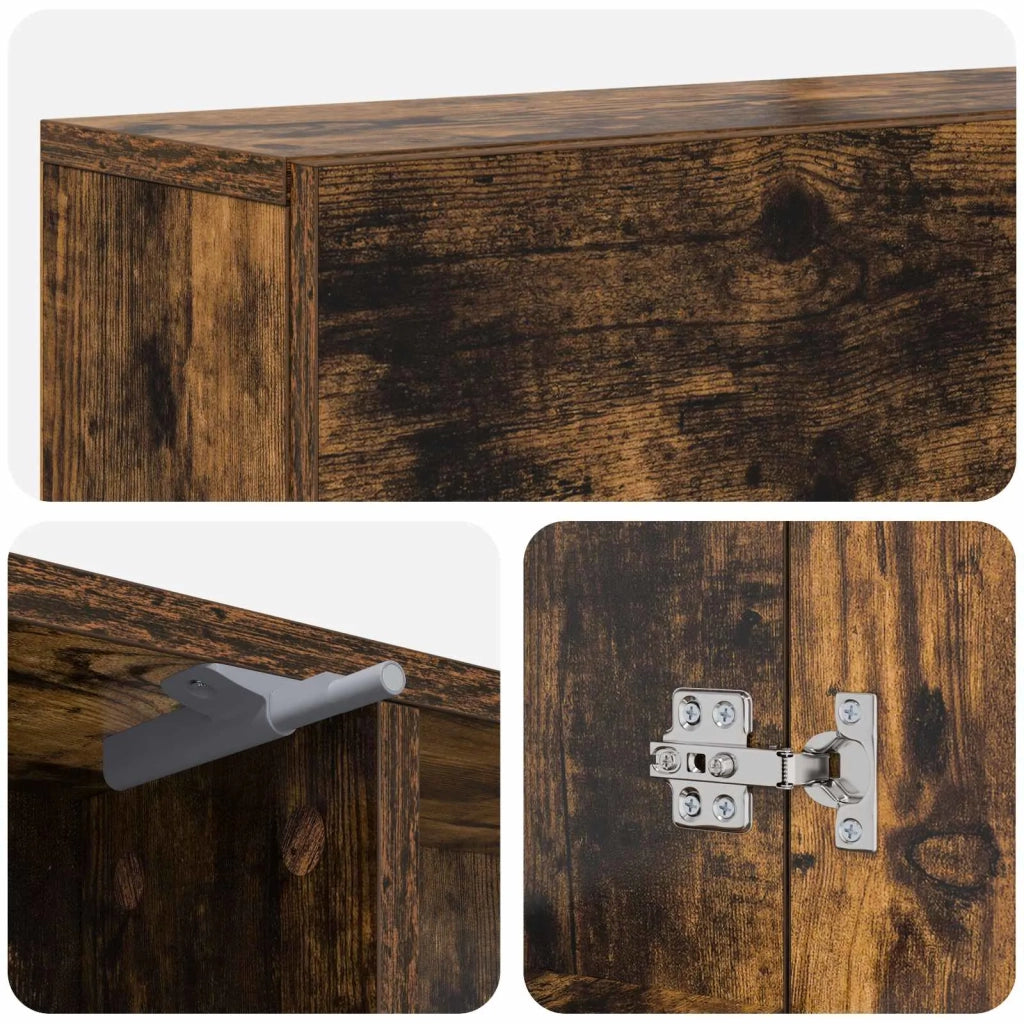 Cornice per camino Rovere Fumo 102 x 18 x 100,5 cm 8006602