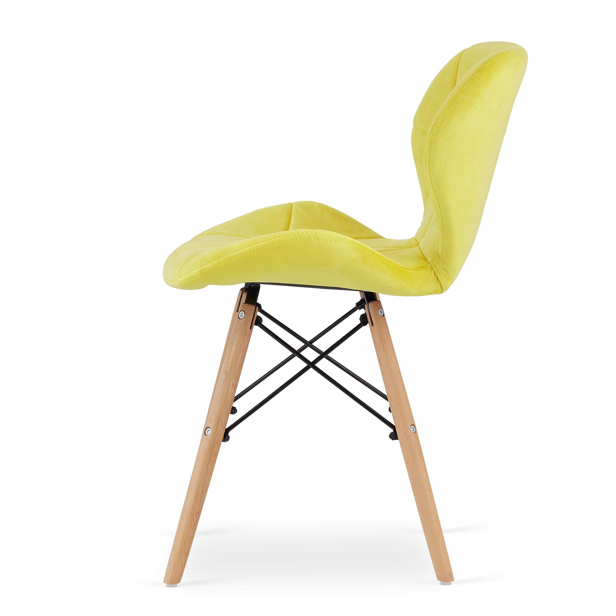 Set da pranzo Valora | Tavolo rotondo bianco KOVA da 80 cm + 4 sedie gialle WAKO