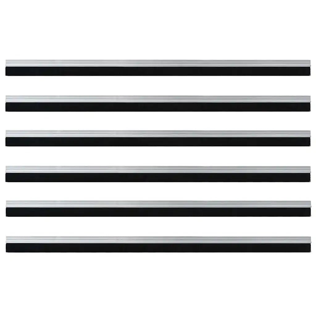 Spazzole per porte autoadesive 6 pcs Argento 100 cm 42019466
