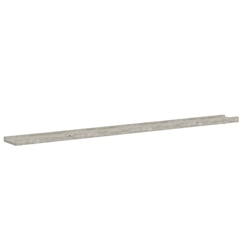2 pz Mensole da Parete | Scaffali a Parete | Ripiano a parete Grigio Cemento 115x9x3 cm
