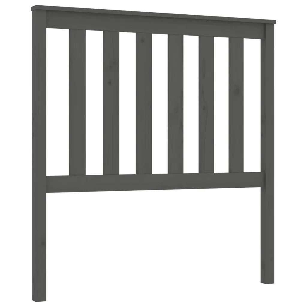Testiera per Letto Grigia 96x6x101 cm in Legno Massello di Pino 818502