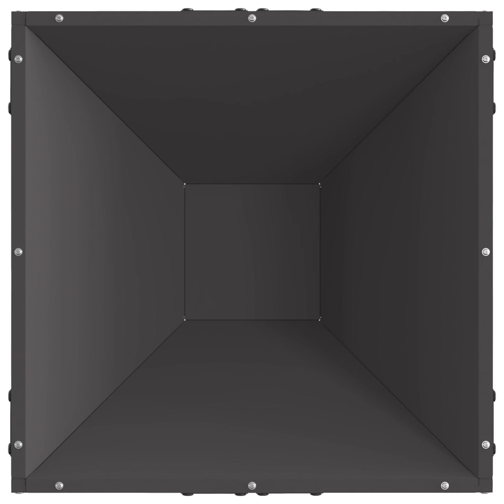 Braciere Quadrato Nero 50x50x35 cm Acciaio