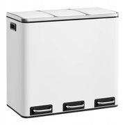 Cestino triplo VALORA per la raccolta differenziata, bianco, 54 l LTB54WT