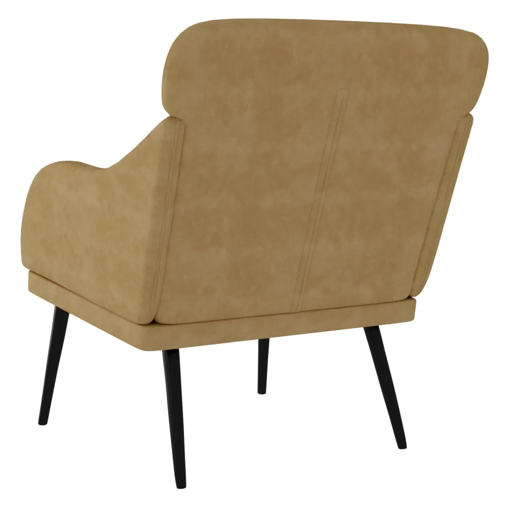 Poltrona Marrone 63x76x80 cm Velluto cod mxl 14905