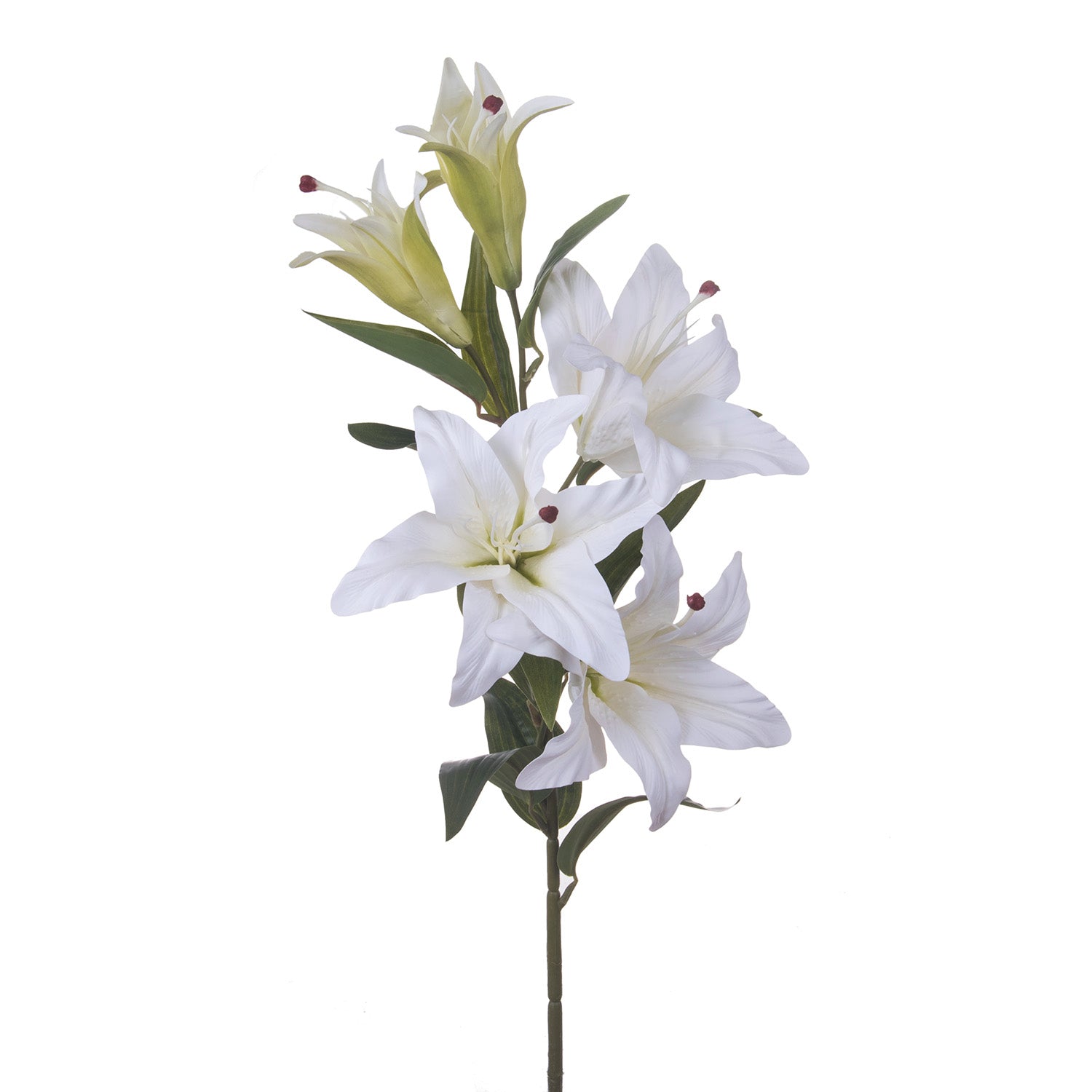 Set 3 Rami Artificiali Lilium Composto da 5 Fiori H 100 cm