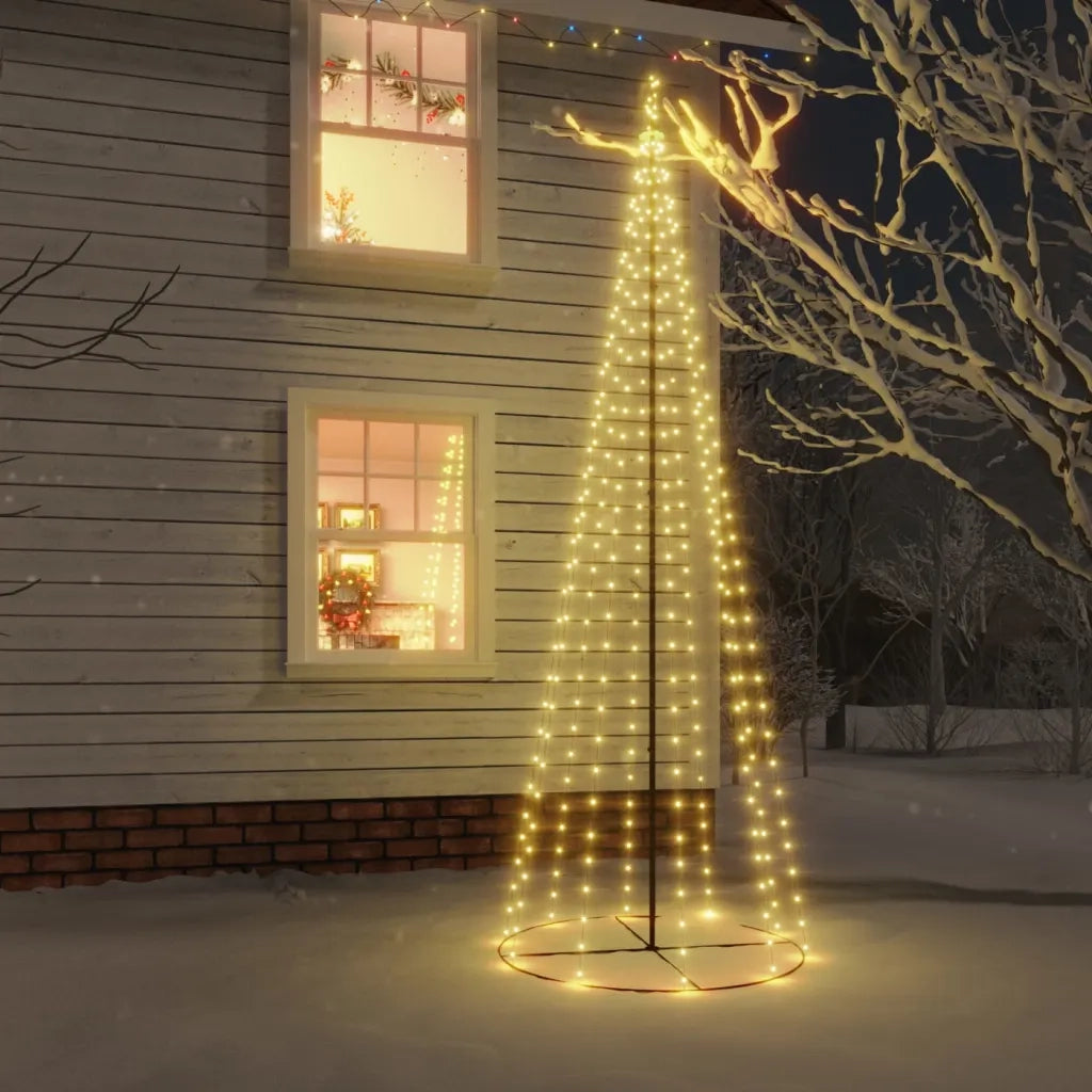 Albero di Natale a Cono Bianco Caldo 732 LED 160x500 cm 343494