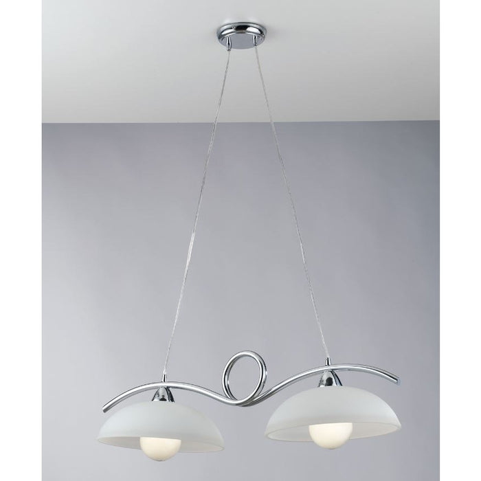 LAMPADARIO HALLEY 2XE27 76X30XH110CM CROMO