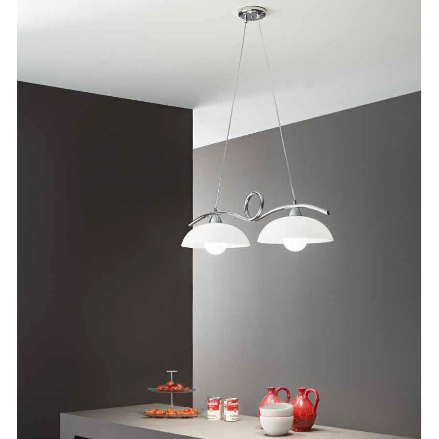 LAMPADARIO HALLEY 2XE27 76X30XH110CM CROMO