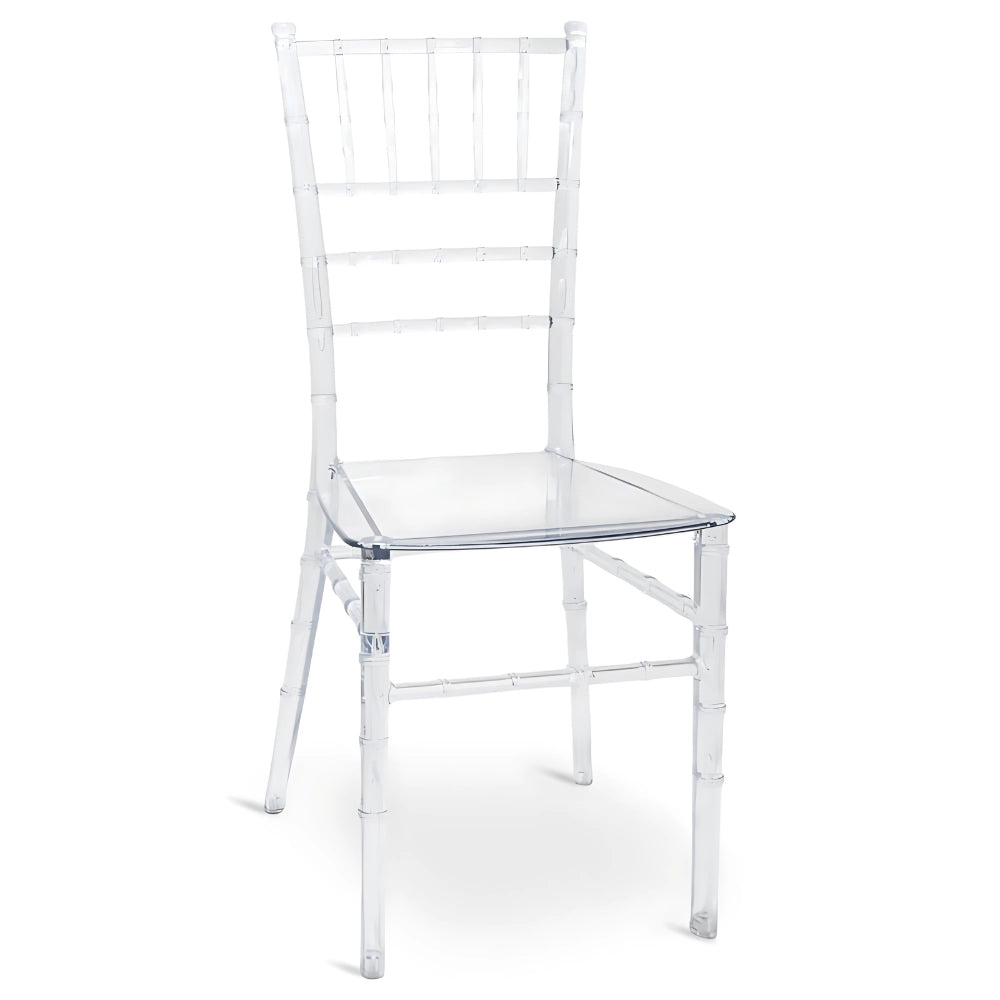 Sedia da sala pranzo Chiavarina in policarbonato trasparente impilabile eventi