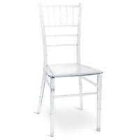 Sedia da sala pranzo Chiavarina in policarbonato trasparente impilabile eventi