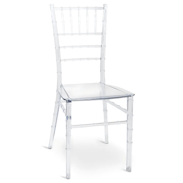 Sedia da sala pranzo Chiavarina in policarbonato trasparente impilabile eventi