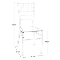 Sedia da sala pranzo Chiavarina in policarbonato trasparente impilabile eventi