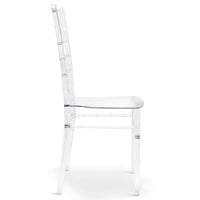 Sedia da sala pranzo Chiavarina in policarbonato trasparente impilabile eventi