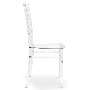 Sedia da sala pranzo Chiavarina in policarbonato trasparente impilabile eventi