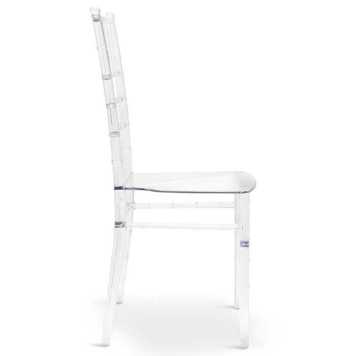 Sedia da sala pranzo Chiavarina in policarbonato trasparente impilabile eventi