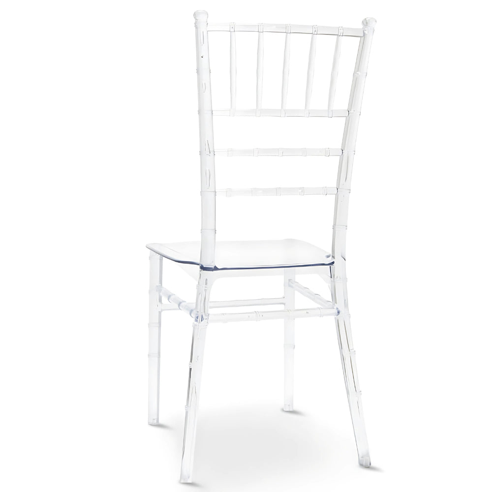Sedia da sala pranzo Chiavarina in policarbonato trasparente impilabile eventi