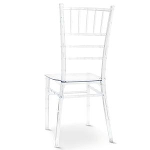 Sedia da sala pranzo Chiavarina in policarbonato trasparente impilabile eventi