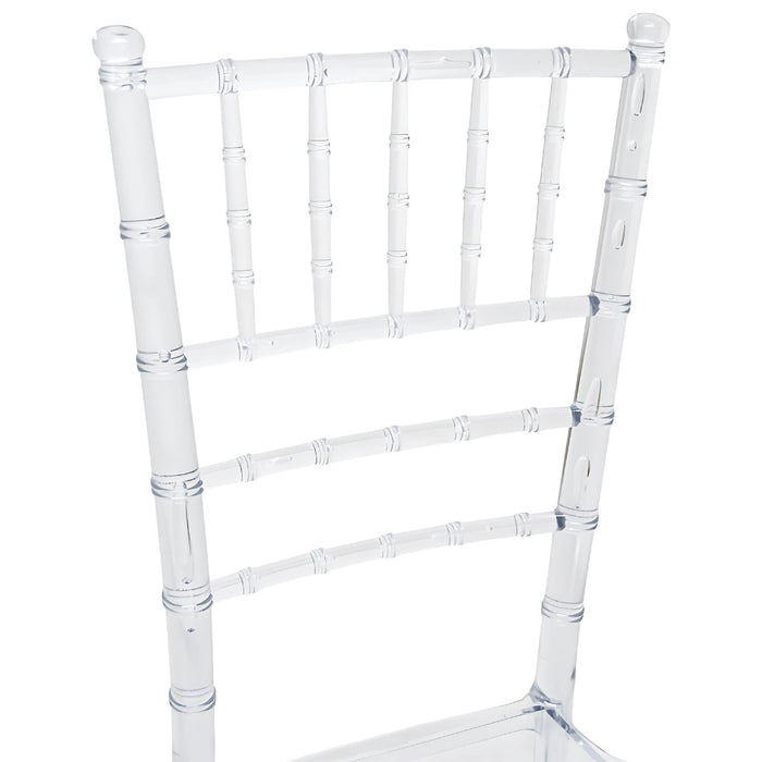 Sedia da sala pranzo Chiavarina in policarbonato trasparente impilabile eventi