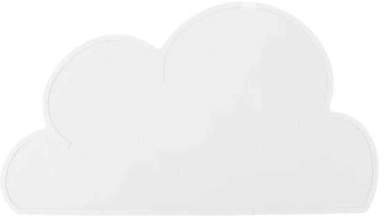 Mat di cibo e acqua per animali in forma di nuvola - mat per cani cuccioli - materiale siliconico - placemat per cibo e acqua - cuscino - bianco.
