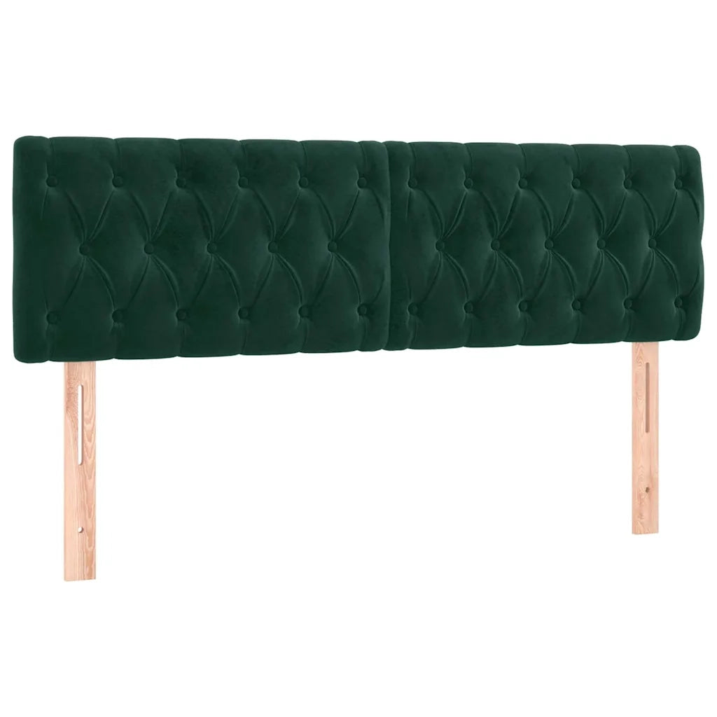 Testiera | Testata Verde Scuro 160x7x78/88 cm in Velluto
