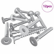 Viti confermat 12 pz Argento ?5 x 40 mm Metallo CFW1002183