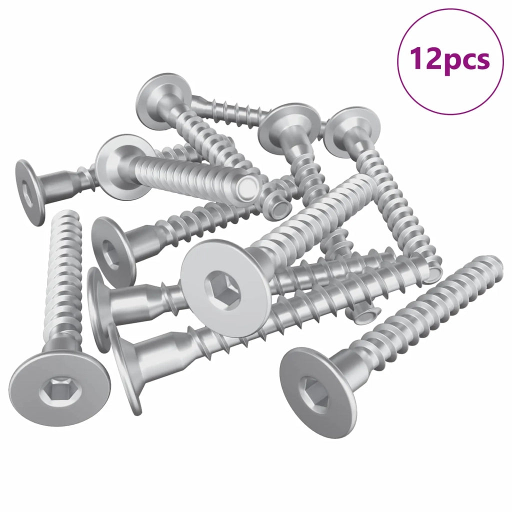 Viti confermat 12 pz Argento ?5 x 40 mm Metallo CFW1002183